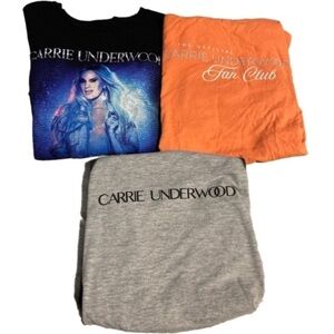 Carrie Underwood denim rhinestones Concert Storyteller Tour Tee Shirt Lot Small